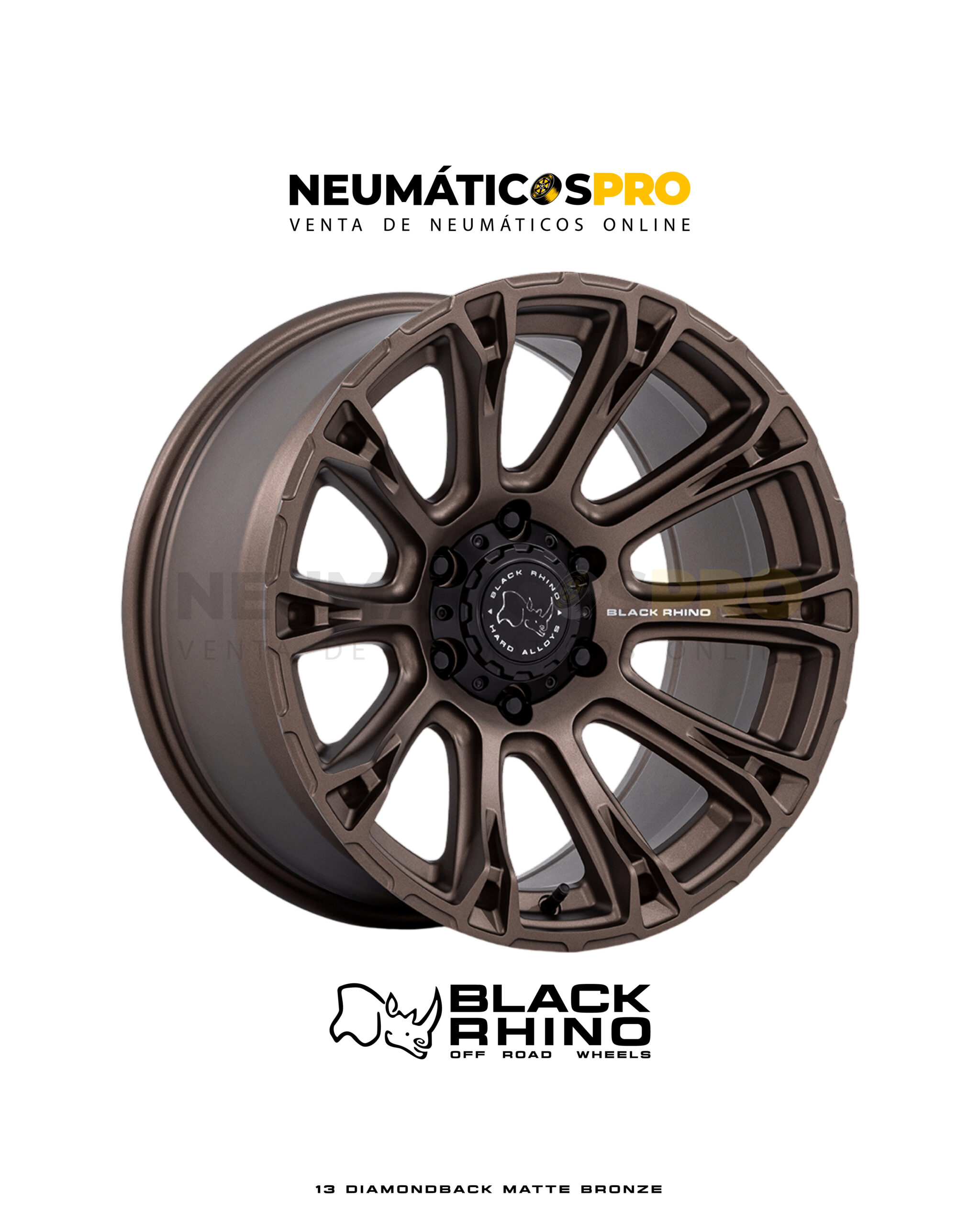 LLANTAS BLACK RHINO DIAMON BRONZE ARO 20/6X139.7 JUEGO