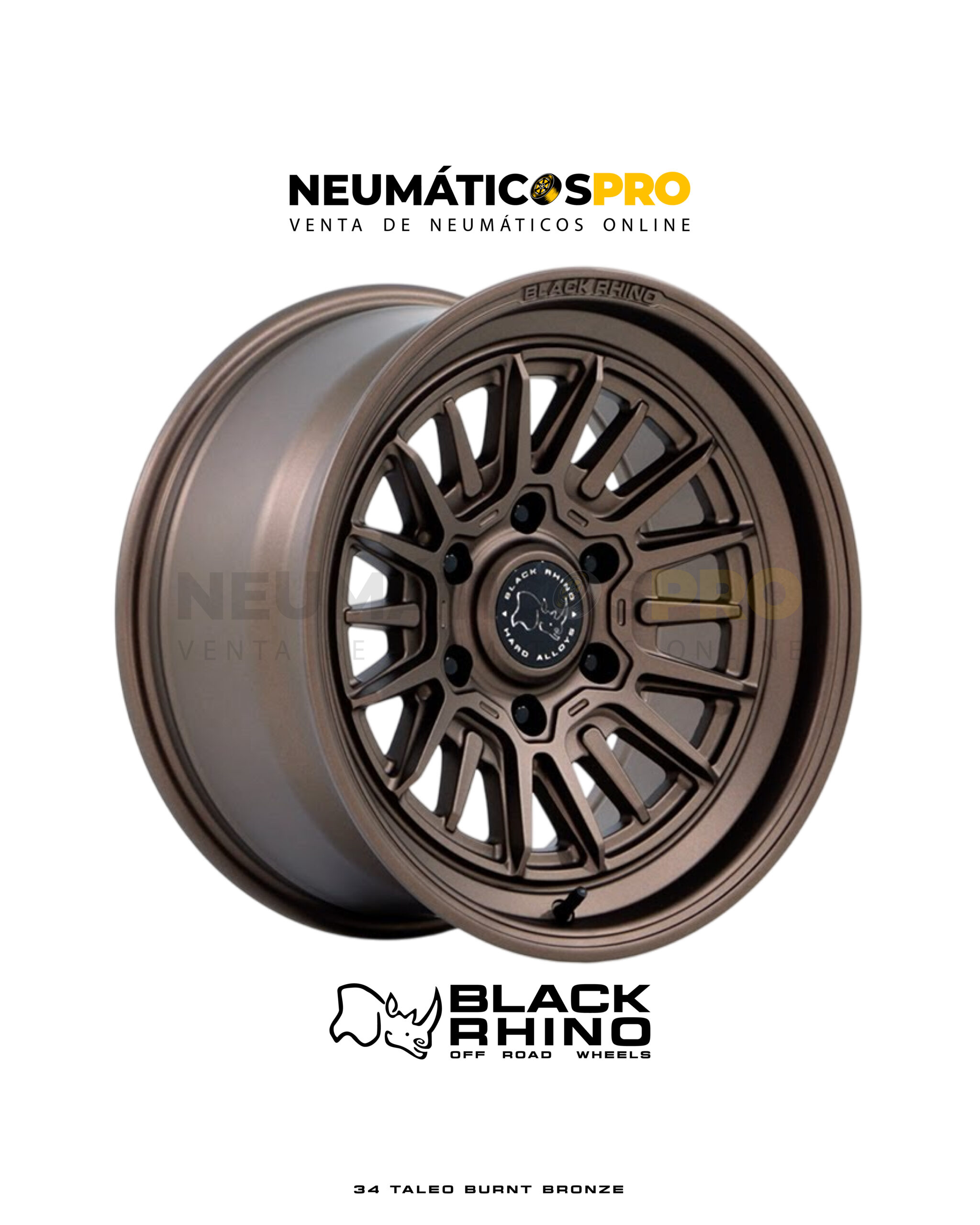 LLANTAS BLACK RHINO TALEO BURNT BRONZE ARO 17/6X139.7 JUEGO