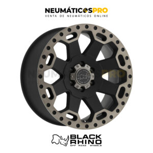 LLANTAS BLACK RHINO WARLORD BLACK W/M ARO 20/6X139.7 JUEGO