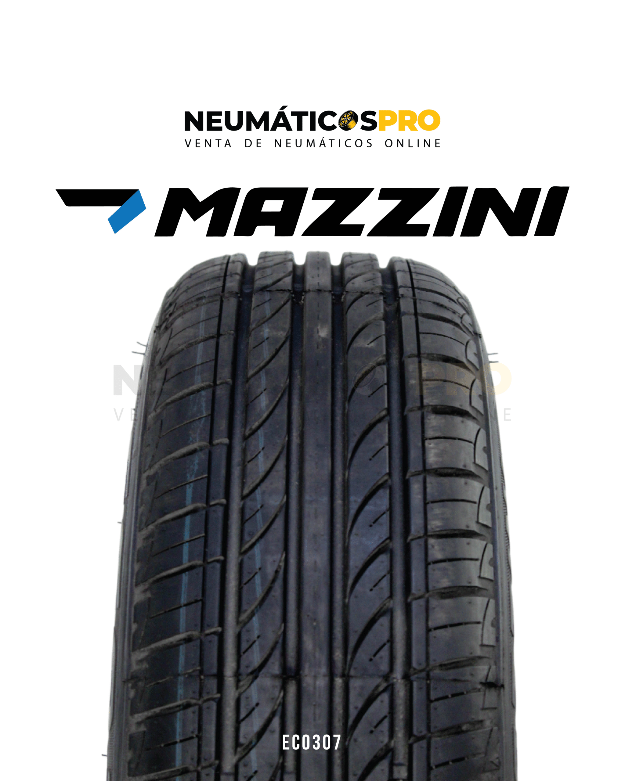 NEUMATICOS 165/65R13 MAZZINI HT MODEL ECO307 UNIDAD - Imagen 2