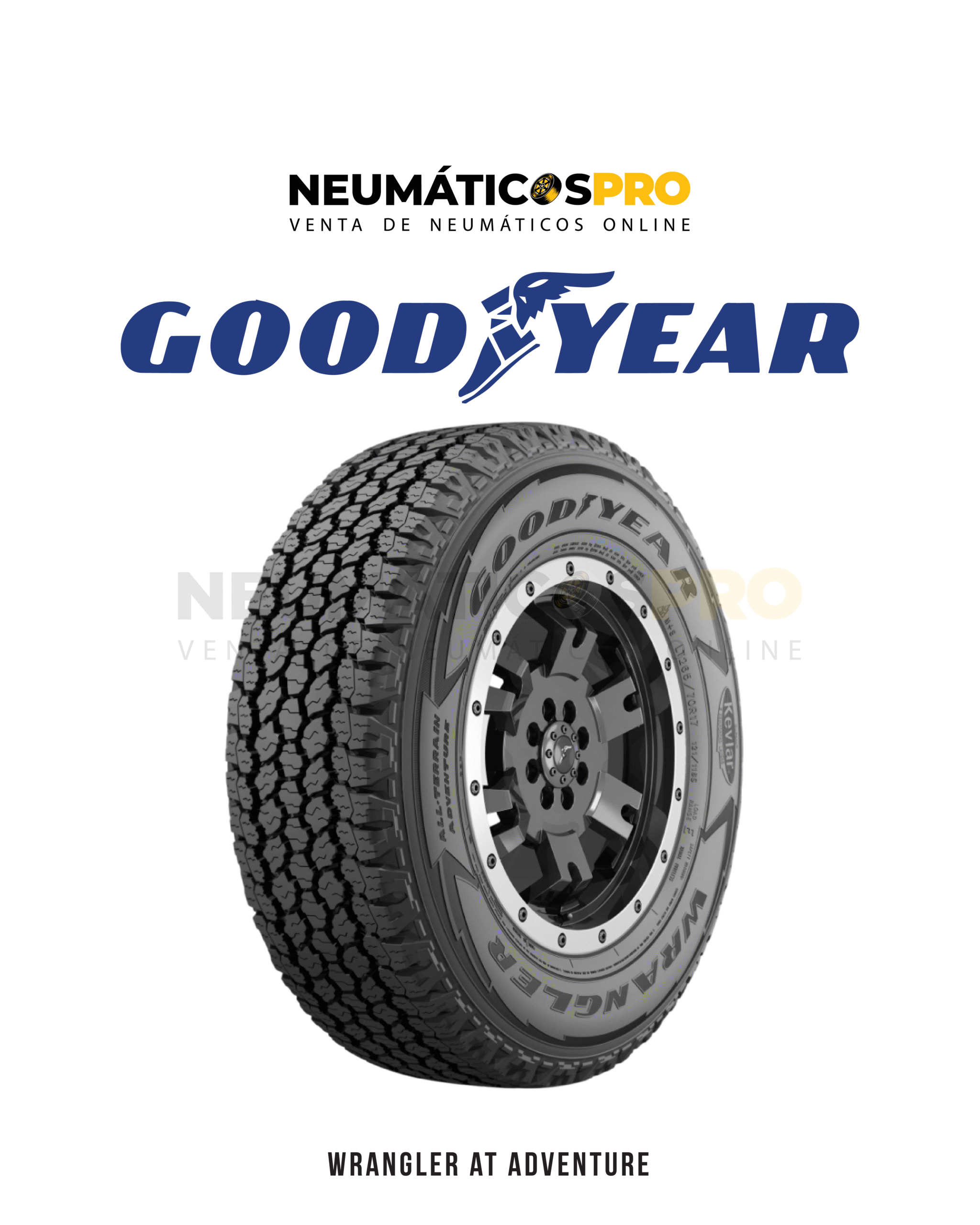 PACK 4 UNIDADES NEUMATICOS 245/70R16 GOODYEAR WRANGLER