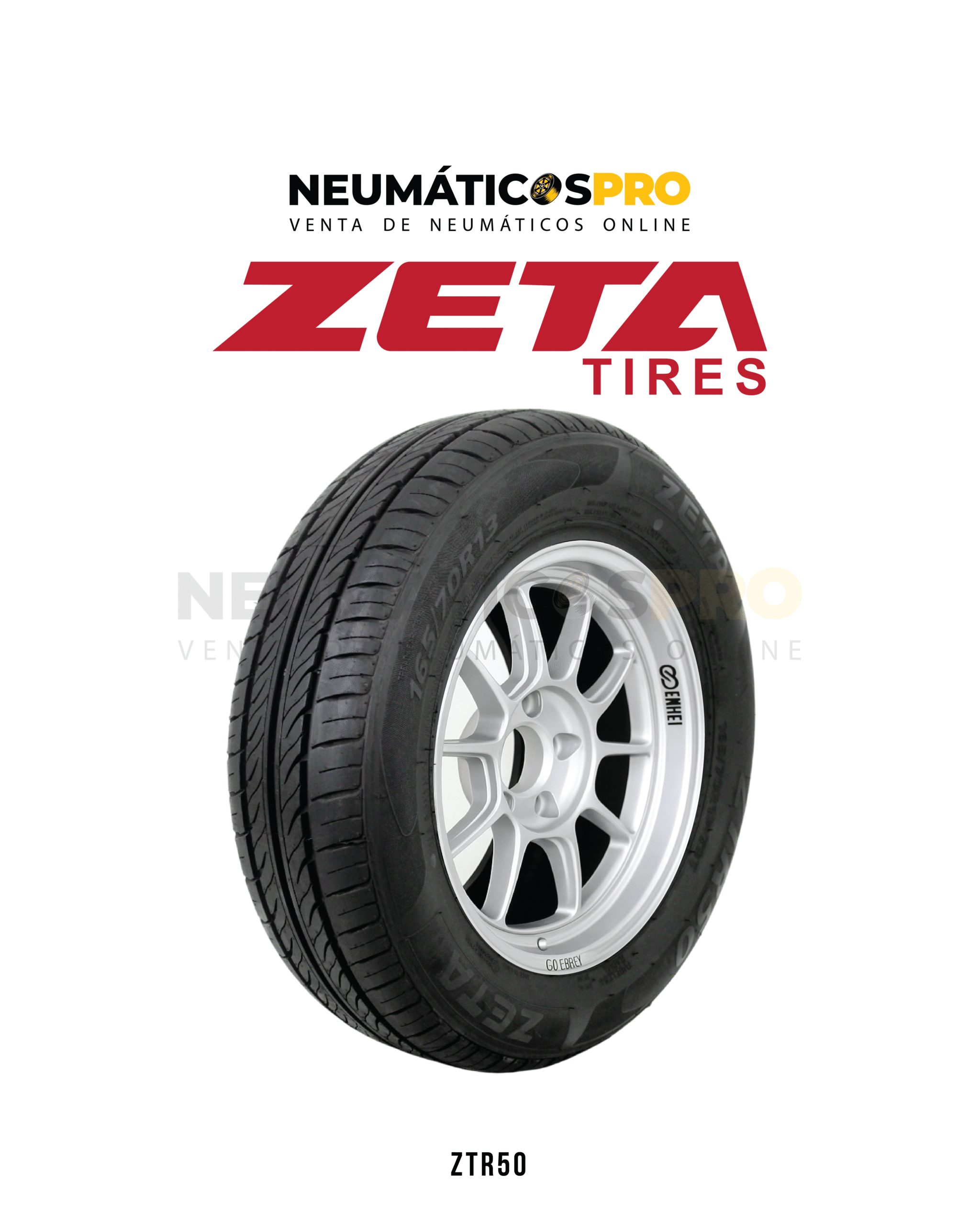 PACK 4 UNIDADES NEUMATICOS 165/70R13 ZETA MODEL ZTR50