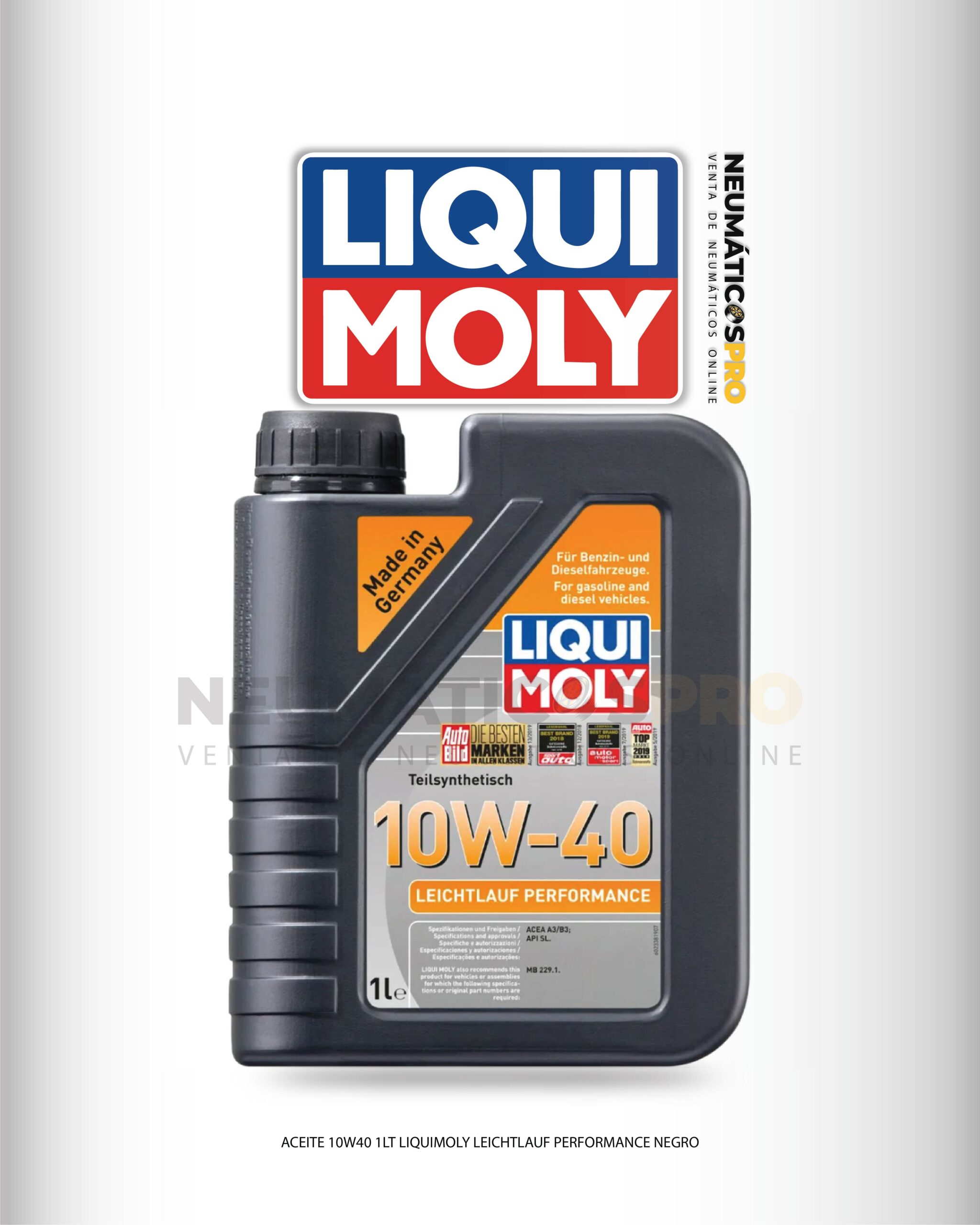 ACEITE LIQUIMOLY 10W40 LEICHTLAUF API SH BIDON 1 LITRO OFERTA