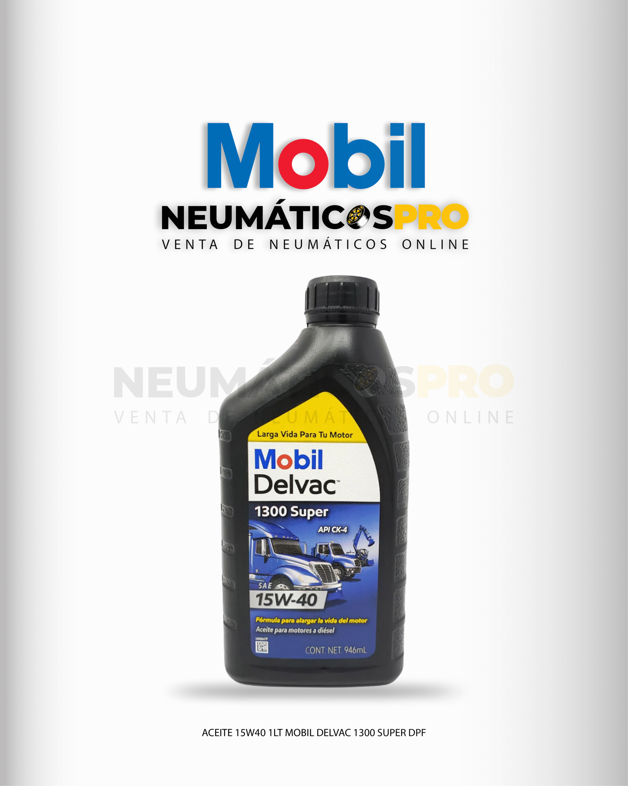 ACEITE MOBIL SAE 15W40 DELVAC 1300 API CF BIDON 1 LITRO DIESEL