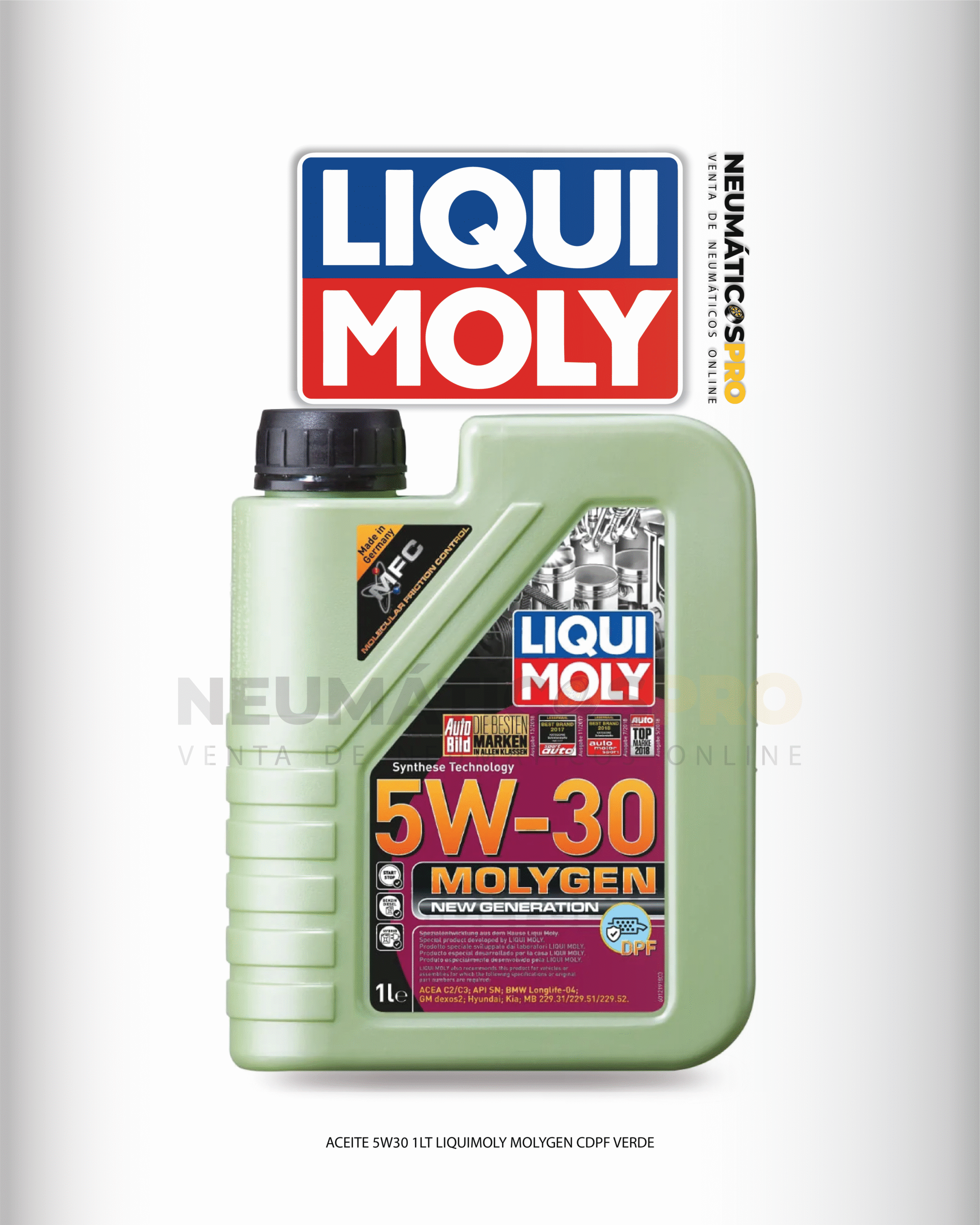 ACEITE LIQUIMOLY 5W30 MOLYGEN GEN CON DPF BIDON 1 LITRO