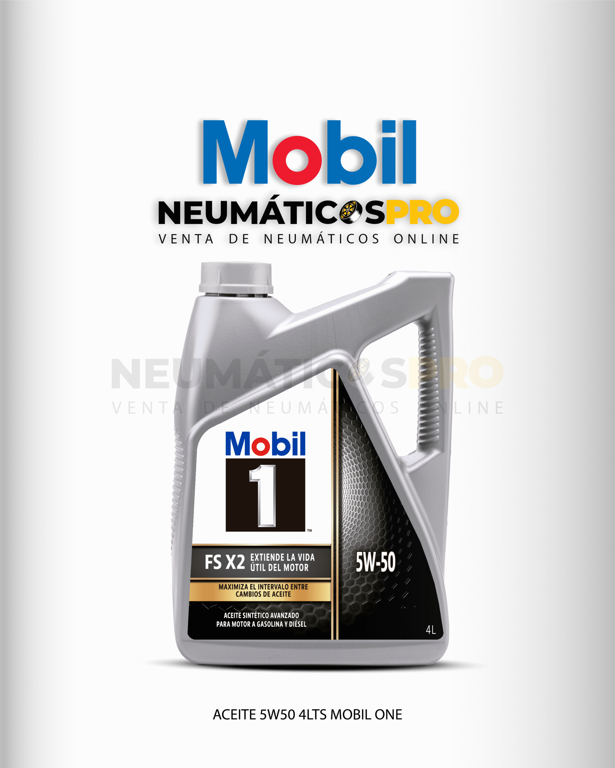 ACEITE MOBIL SAE 5W50 ONE FSX2 API CF BIDON 4 LITROS FULL SINTETICO