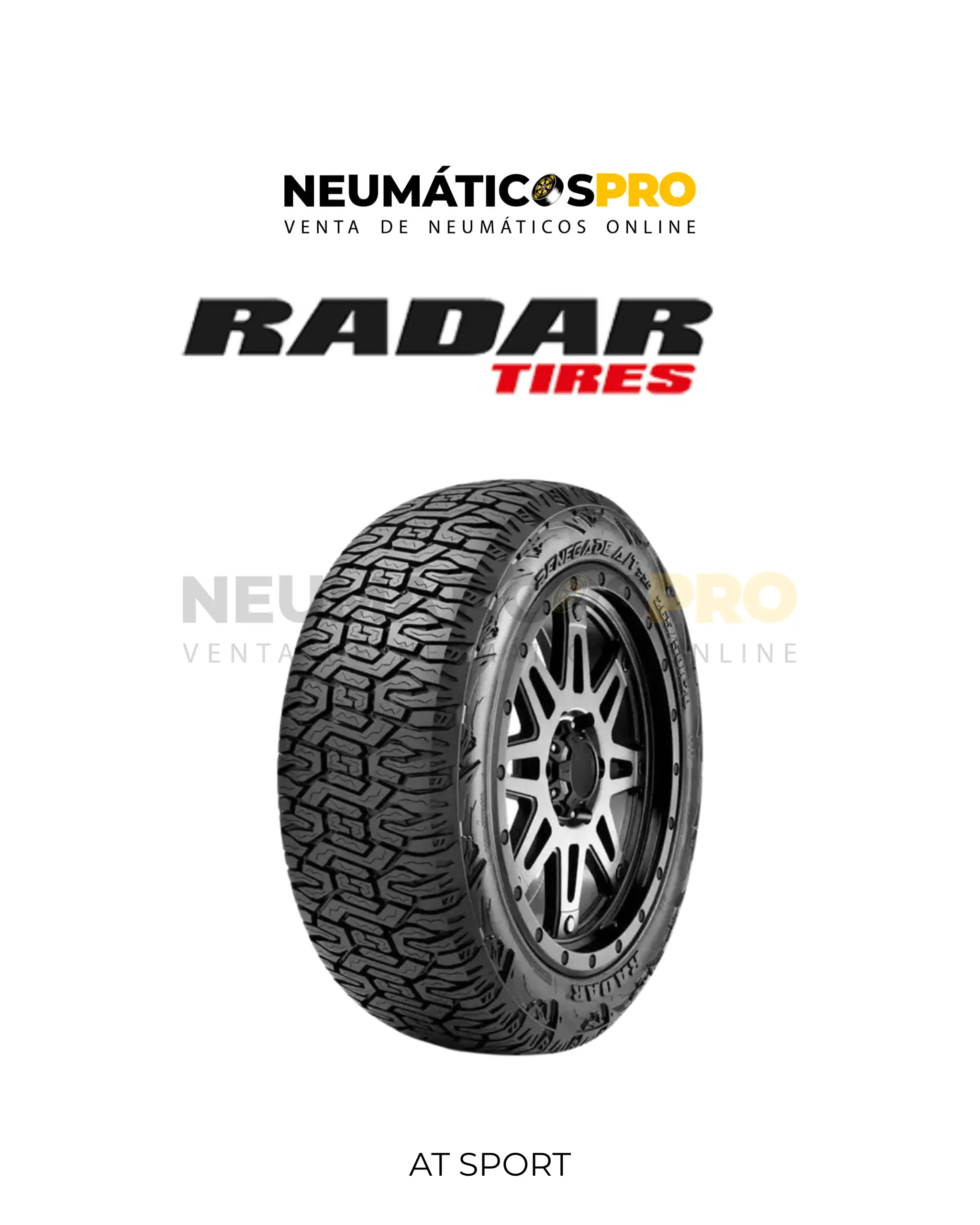NEUMATICOS 265/60R18 A/T RADAR MODEL AT SPORT UNIDAD