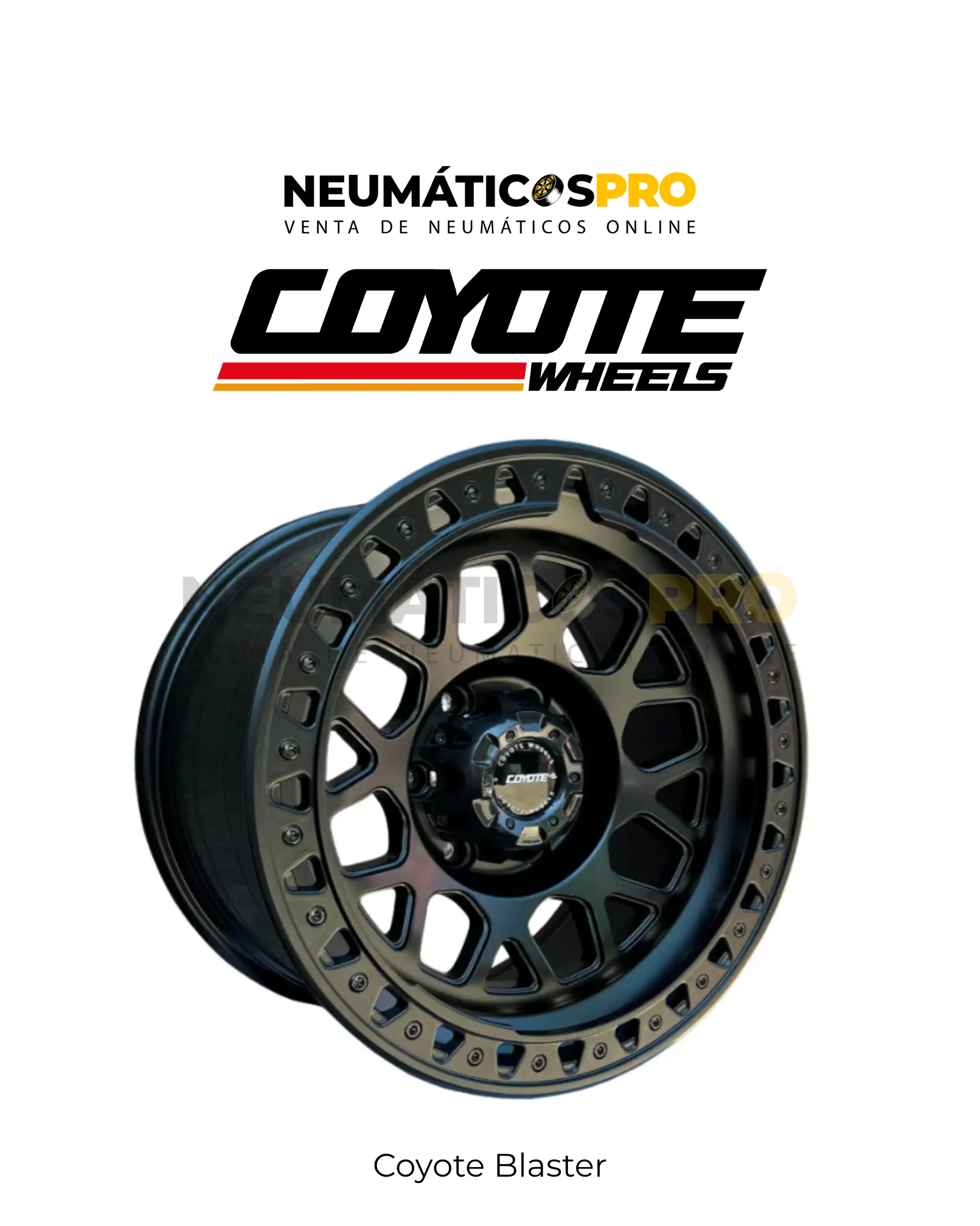 LLANTAS COYOTE WHEELS BLASTER ARO 17×9" 6×139 OFFSET 0 JUEGO