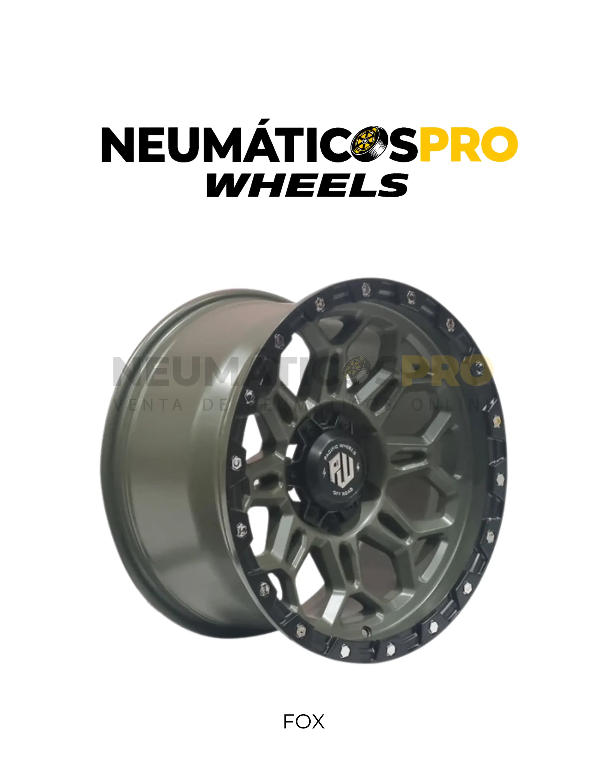 LLANTAS OFF-ROAD IMITACION FOX MODGn-LB 17x9" 6x139 OFFSET 0 JUEGO
